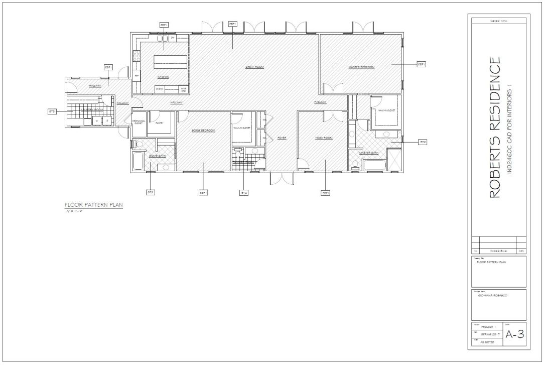 Roberts Residence Floor Pattern Plan
